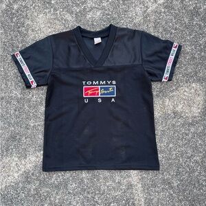 Vintage Tommy Hilfiger Sport Jersey| Black and White jersey| Made in U.S.A